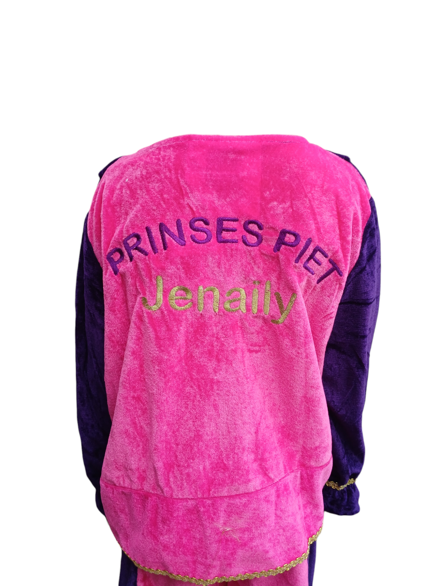 Pietenpak kinderen, roze met naam/tekst