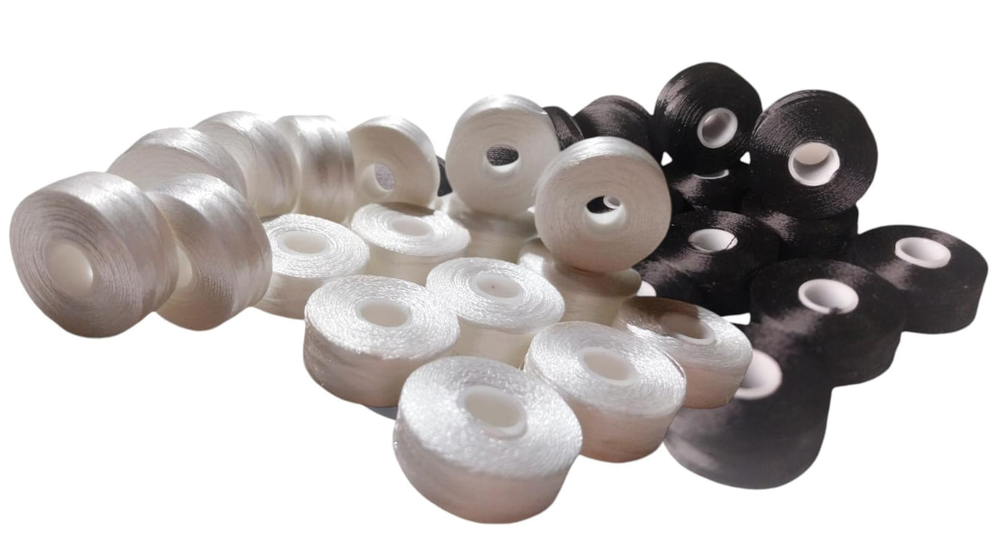 Spoelgaren voorgespoeld wit en zwart 2 x 50