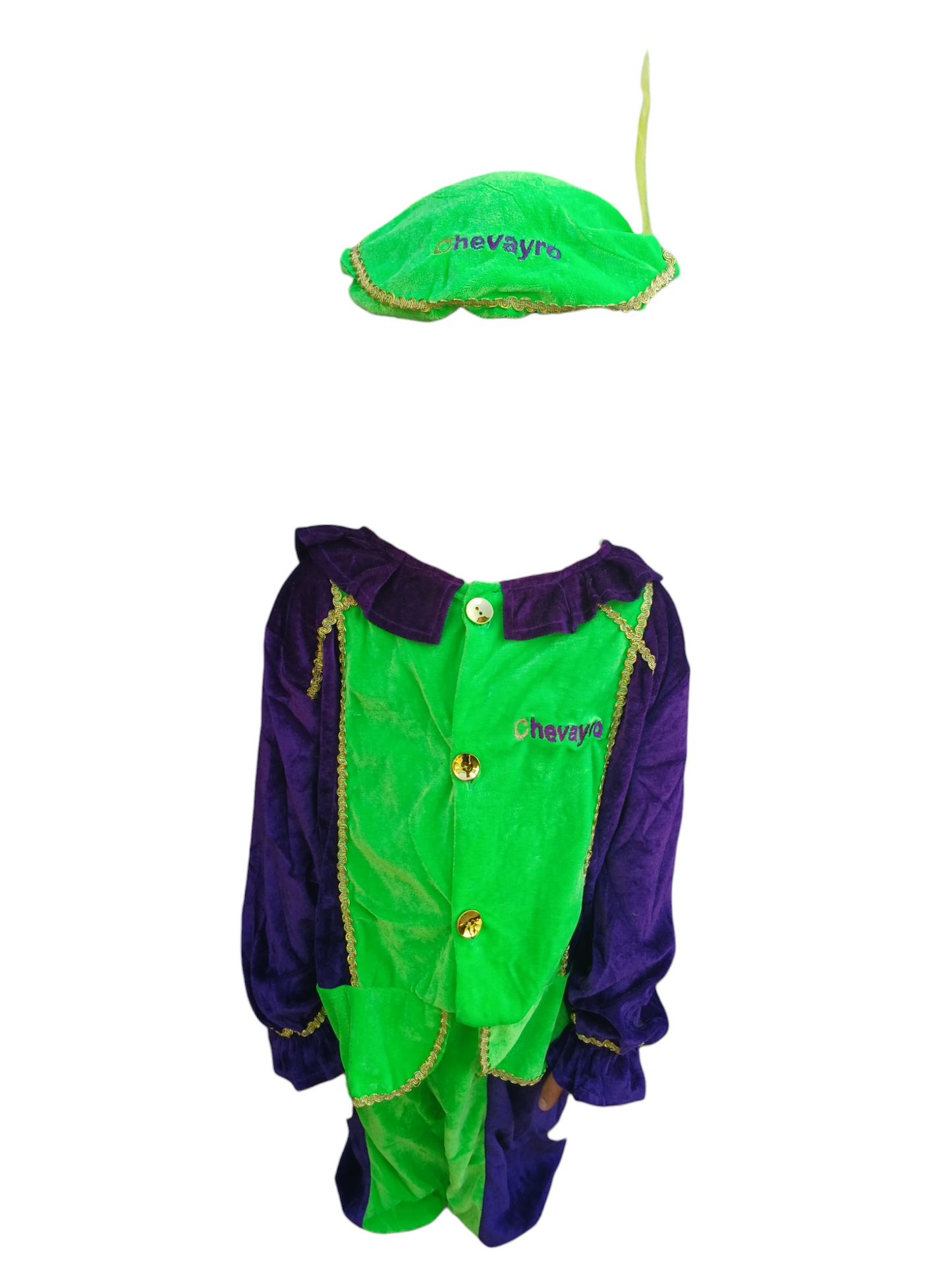 Pietenpak kinderen, groen met naam/tekst