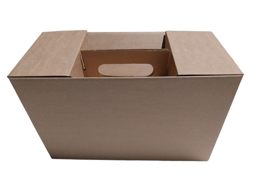 Verzenddoos take away draagbox 25 stuks 28.5cm x 12.8cm x 19cm, 100% biologisch afbreekbaar