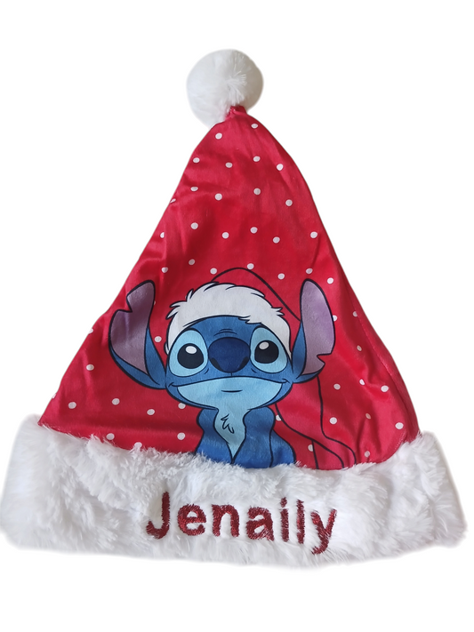 Kerst muts STITCH met naam/tekst