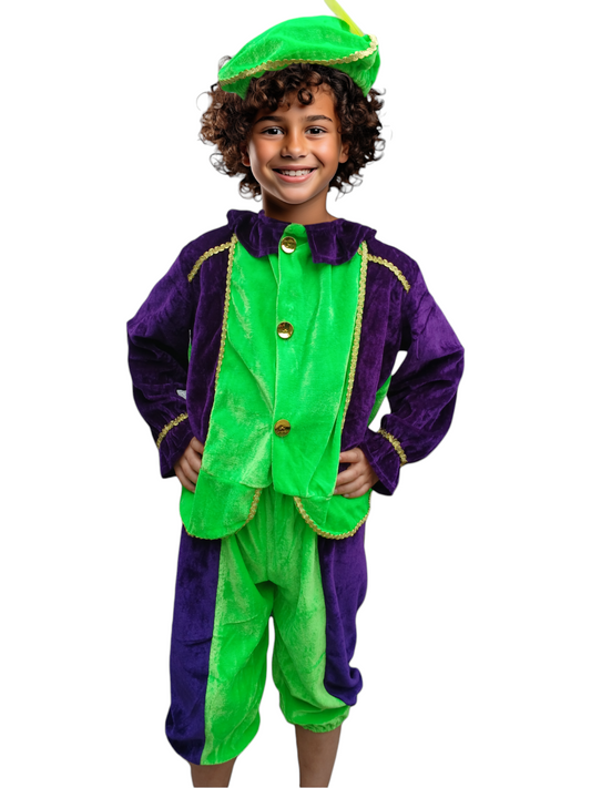 Pietenpak kinderen, groen met naam/tekst