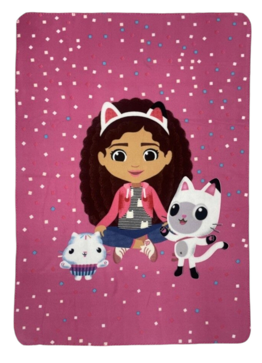 Fleecedeken Gabby's Dollhouse met naam/tekst